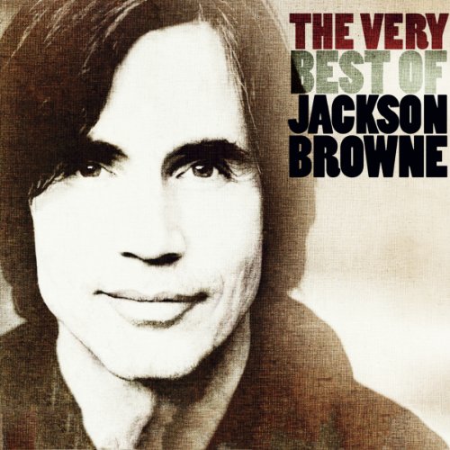 "CD cover with sepia-toned portrait of Jackson Browne and title text."