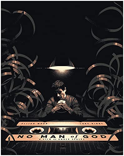 Movie poster for “No Man of God” featuring a man under harsh lighting.