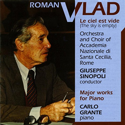 CD cover featuring a portrait of composer Roman Vlad in a suit.