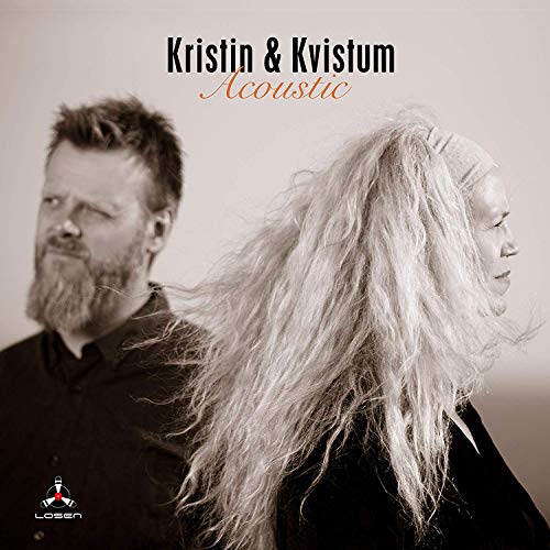 "CD cover featuring a man and woman with flowing hair, black and white image."