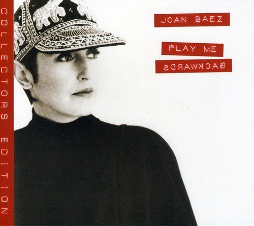 "Album cover featuring Joan Baez in a patterned cap and black turtleneck."