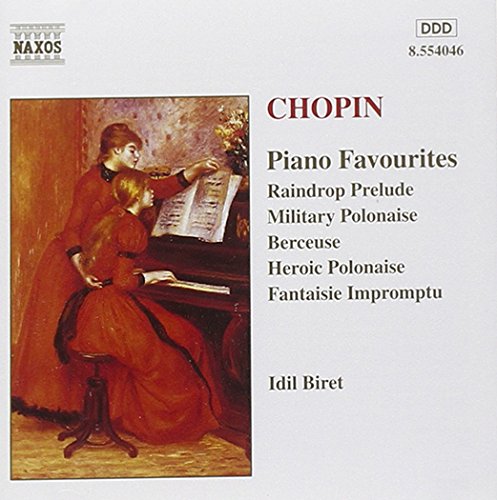 "CD cover featuring painting of two women in red dresses at a piano."