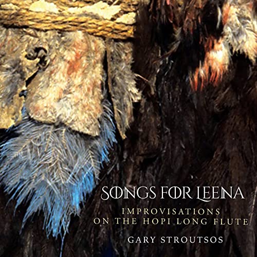 CD cover with a close-up of a Hopi long flute and feathers.