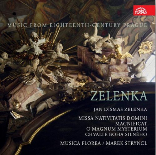 CD cover: Baroque angels and architecture, text “Zelenka” and “Missa Nativitatis Domini.”