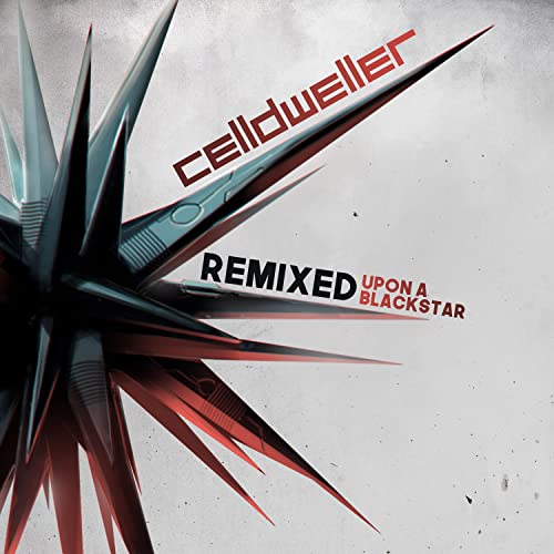CD cover for Celldweller’s “Remixed Upon A Blackstar” with sharp, abstract design.