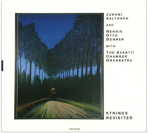 CD cover: road through a dark forest under a blue sky.