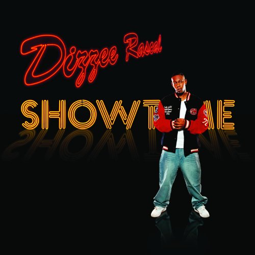 Dizzee Rascal album cover, “Showtime”, featuring the artist in denim and a jacket.