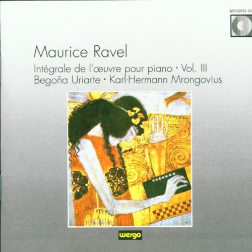 CD cover for Maurice Ravel piano works, featuring abstract art.