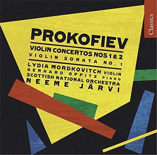 CD cover for Prokofiev violin concertos by Mordkovitch and Järvi.