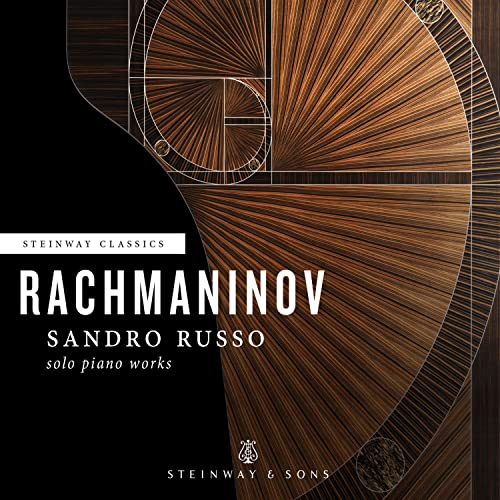 CD cover for Sandro Russo performing Rachmaninov’s solo piano works.