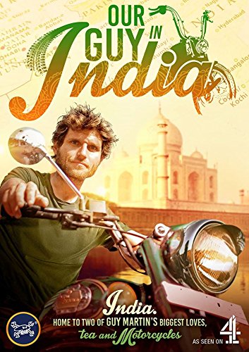 Blu-ray cover featuring Guy Martin with a motorcycle and the Taj Mahal background.