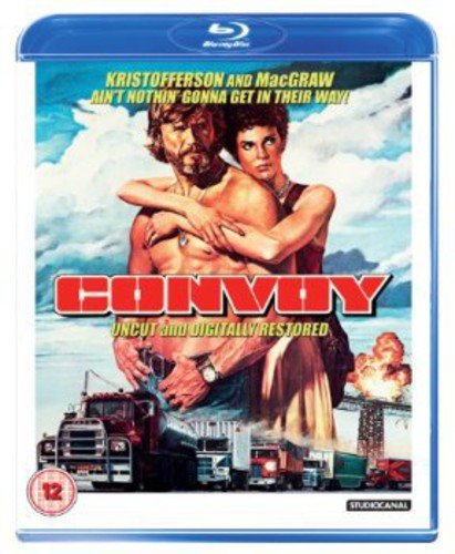 Convoy" Blu-ray cover featuring Kristofferson, MacGraw, and semi-trucks.