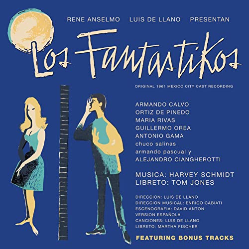 CD cover for "Los Fantastikos" musical, featuring illustrated figures.
