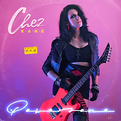 Chez Kane album cover featuring a woman with a red electric guitar.