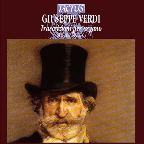 CD cover featuring a portrait of Giuseppe Verdi wearing a top hat.