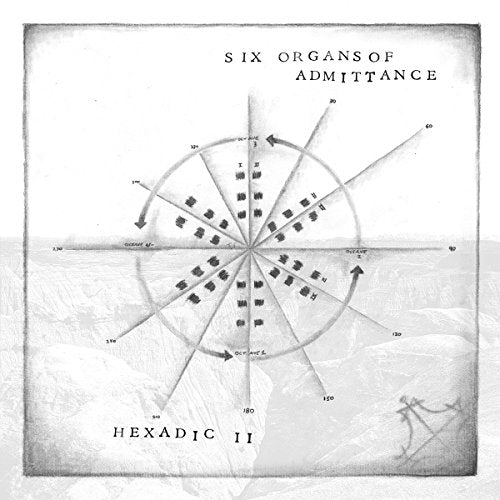 Black and white album cover with a circular diagram and text.