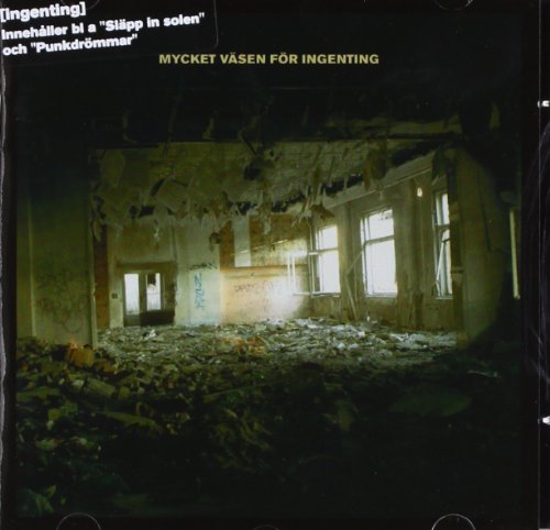 "CD cover with a dimly lit, ruined room and debris scattered on the floor."
