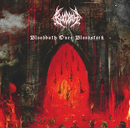 "Album cover art depicting a dark, gothic scene with red-lit arched doorway and figures."