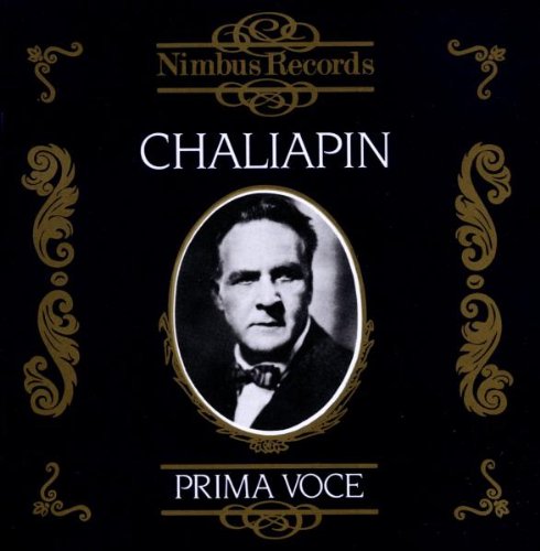 Black CD cover with gold designs, featuring a portrait of Feodor Chaliapin in an oval frame.