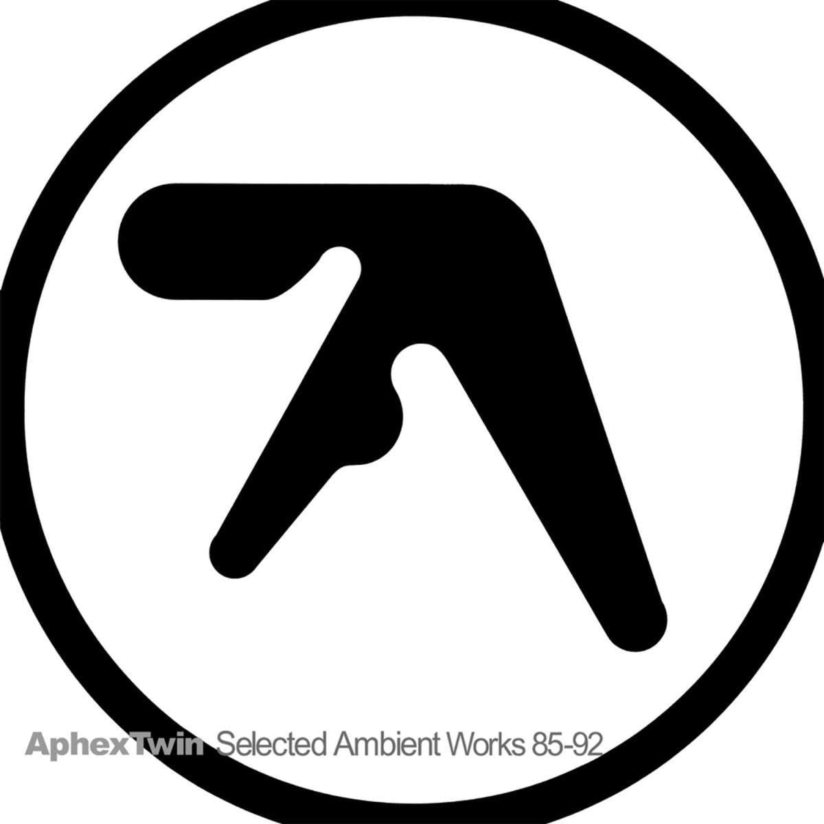 Black Aphex Twin logo within a circle on a white background.