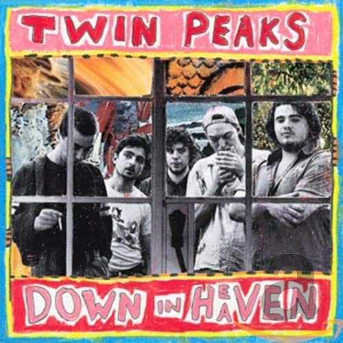 CD cover for "Down In Heaven" by Twin Peaks, featuring five men at a window.