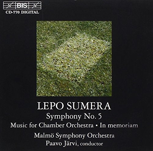 Black CD cover with white text and a green grassy square image.