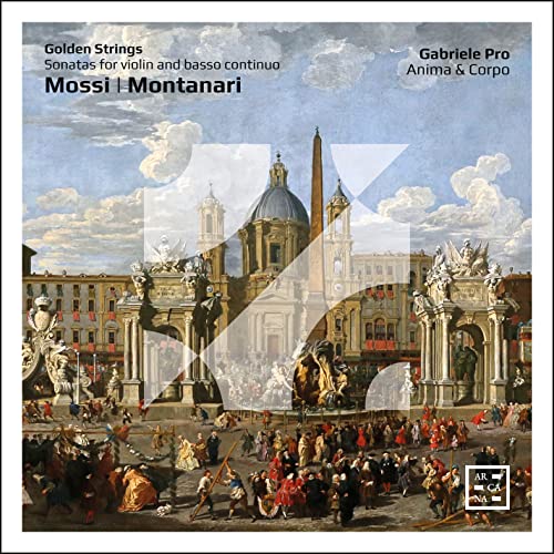 CD cover: Baroque cityscape painting with overlaid diagonal white lines.