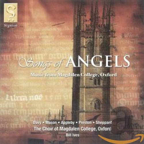 CD cover with a gothic tower, text “Songs of Angels”, and composers’ names.