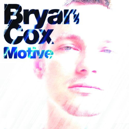 "Bryan Cox's album cover, "Motive", featuring a man's face with bold text overlay."