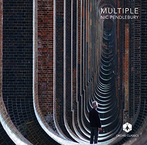 CD cover with a man viewed from within a long, curved brick corridor.