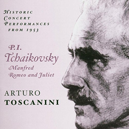 CD cover with a sketch of a man's profile and text describing Tchaikovsky's music.