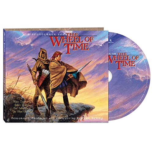 CD case and disc for "The Wheel of Time" soundtrack, fantasy art.