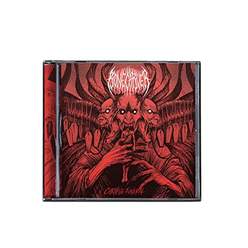 CD case with a red, illustrated demonic figure and text.
