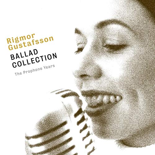Sepia-toned CD cover featuring Rigmor Gustafsson singing into a microphone.