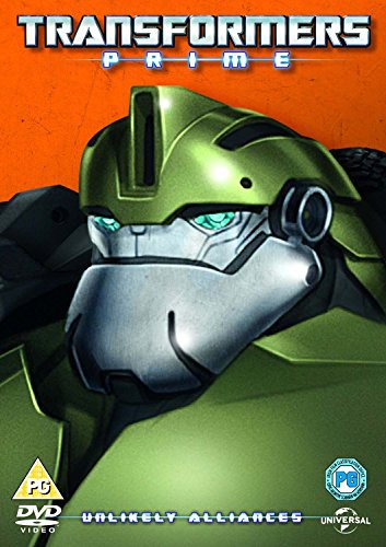 DVD cover featuring a green robot character with glowing green eyes against an orange background.