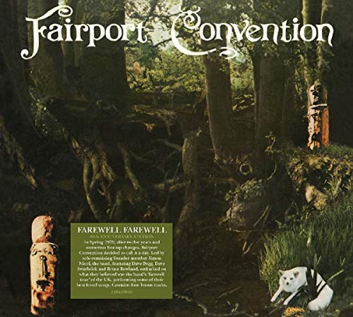 Fairport Convention album cover: a forest scene with text and a cat.