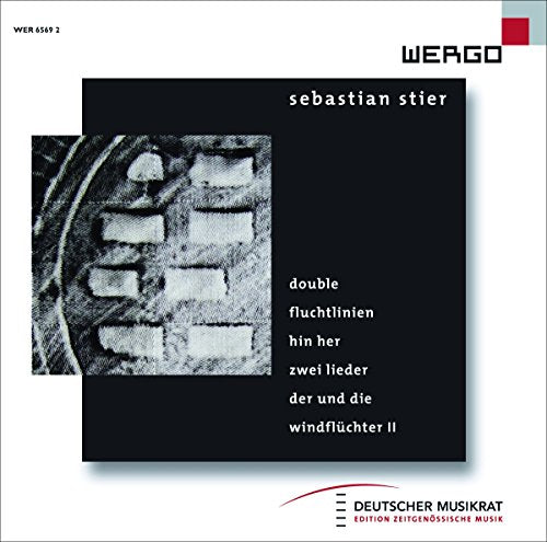 "CD cover with black and white image and German text on a white background."