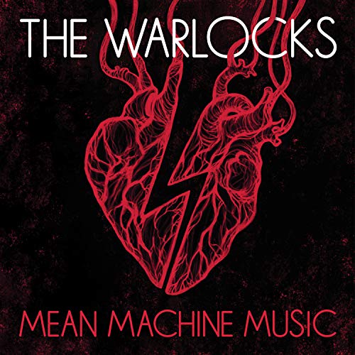 Album cover with red anatomical heart and lightning bolt on black background.
