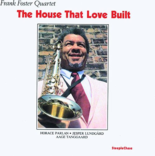 CD cover: Frank Foster playing saxophone, brick wall background.
