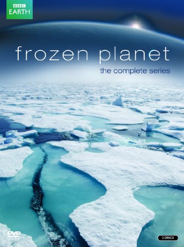 DVD cover for “Frozen Planet” showing icy landscape and Earth from space.