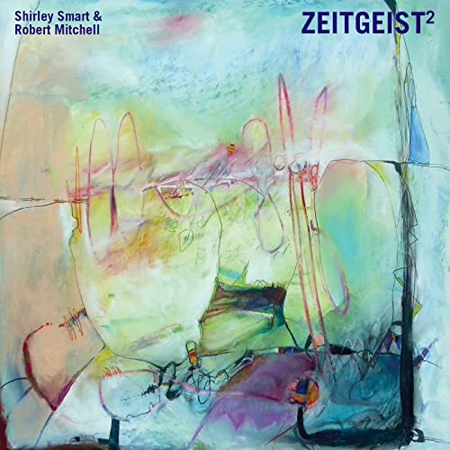 CD cover for “Zeitgeist2” by Shirley Smart & Robert Mitchel, abstract painting.