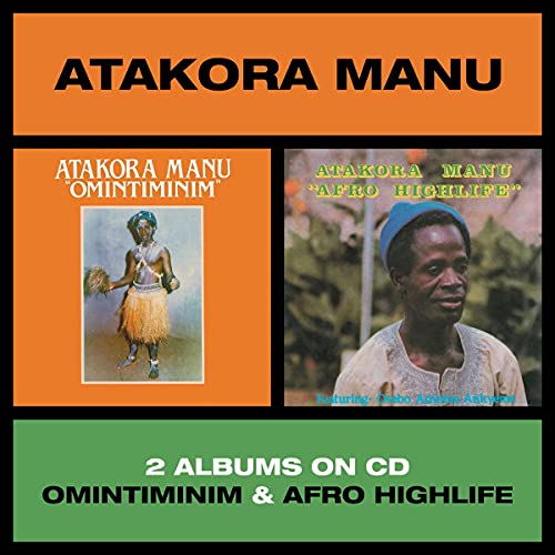 CD cover featuring portraits of people and album titles "Omintiminim" & "Afro Highlife".