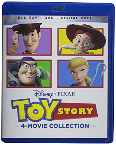 Blu-ray case featuring Woody, Buzz, Jessie, and Bo Peep from Toy Story.