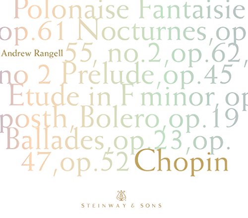 CD cover for Andrew Rangell’s Chopin recital with cream background and text.
