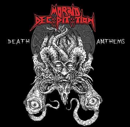 Dark album cover with demonic face, horns, and snake imagery.