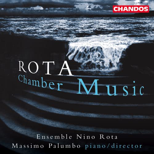 CD cover for Nino Rota’s Chamber Music with ocean wave imagery.