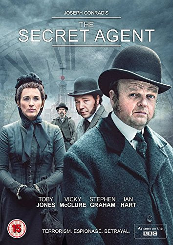 DVD cover for "The Secret Agent" featuring a man in a bowler hat.