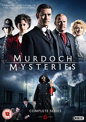DVD cover for "Murdoch Mysteries" series 6, featuring actors in period costumes.