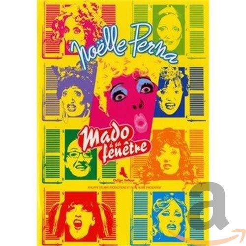 DVD cover for "Mado à sa fenêtre" featuring colorful portraits of Noëlle Perra.