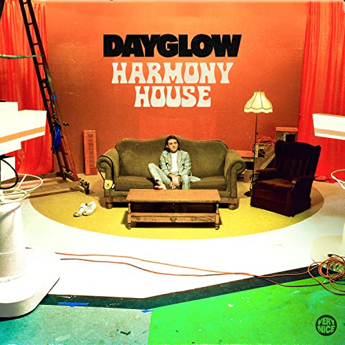 Dayglow’s “Harmony House” vinyl album cover featuring a man on a couch.